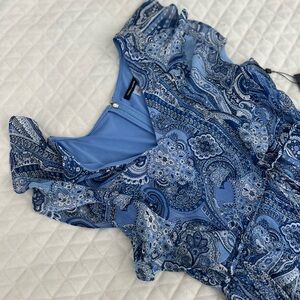 Tommy Hilfiger Blue Paisley Midi Dress